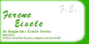 ferenc eisele business card